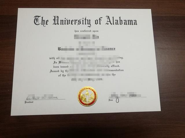 阿拉巴马大学毕业证成绩单