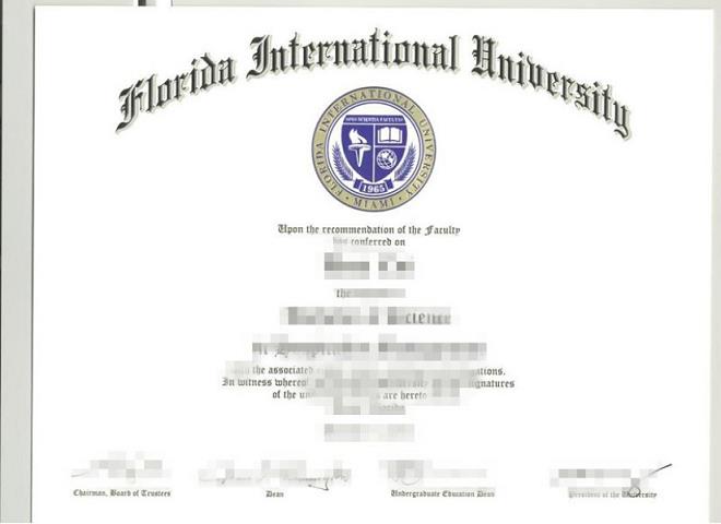 佛罗里达国际大学毕业证模板