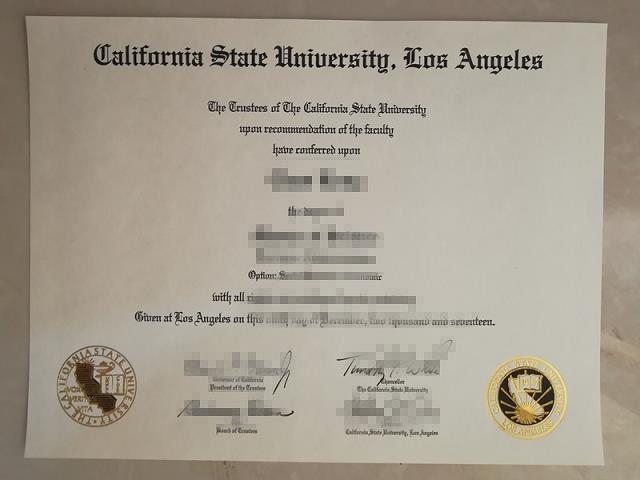 加州州立大学洛杉矶分校毕业证成绩单