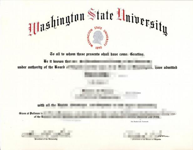 中华盛顿大学毕业证图片